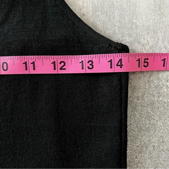 NEW Rachel Roy Black Sleeveless Square Neck Top - Picture 5 of 7